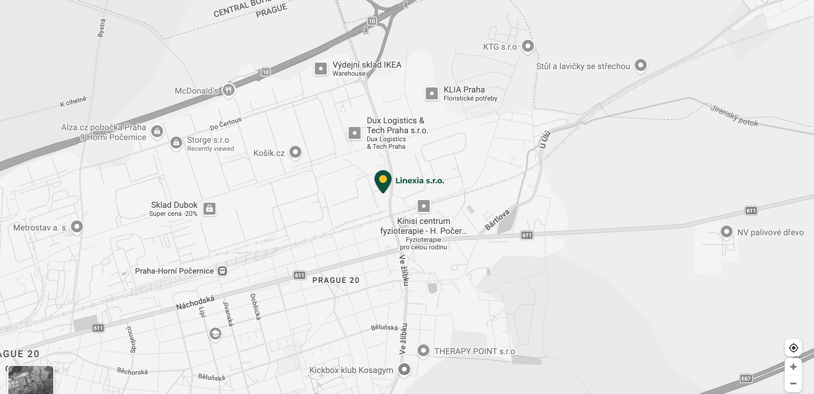 Linexia map